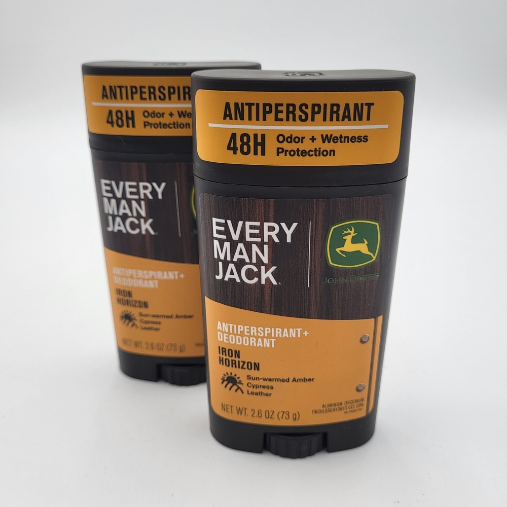 (2) Every Man Jack John Deere Iron Horizon Antiperspirant Deodorant 2.6oz